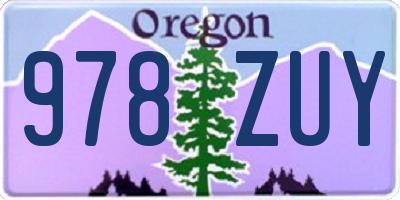 OR license plate 978ZUY