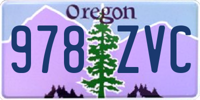 OR license plate 978ZVC