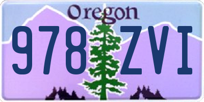 OR license plate 978ZVI