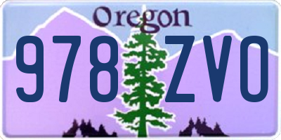 OR license plate 978ZVO