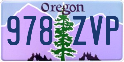 OR license plate 978ZVP