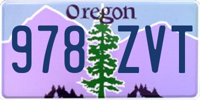 OR license plate 978ZVT