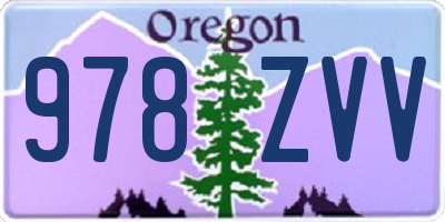OR license plate 978ZVV