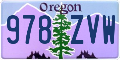 OR license plate 978ZVW
