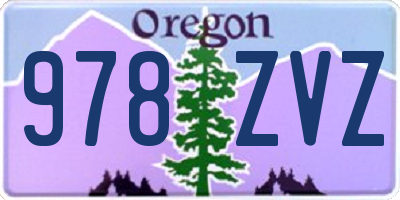 OR license plate 978ZVZ
