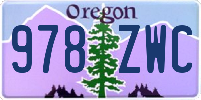 OR license plate 978ZWC