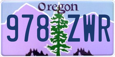 OR license plate 978ZWR