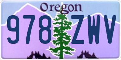 OR license plate 978ZWV