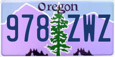 OR license plate 978ZWZ