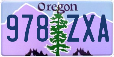 OR license plate 978ZXA