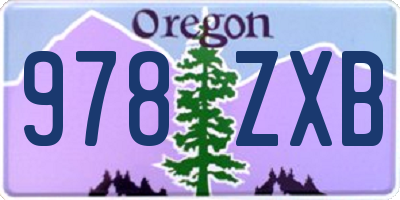OR license plate 978ZXB