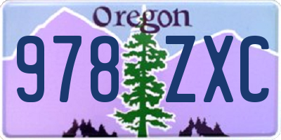 OR license plate 978ZXC