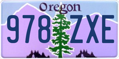 OR license plate 978ZXE