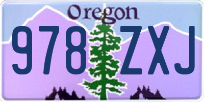 OR license plate 978ZXJ