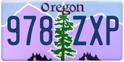 OR license plate 978ZXP