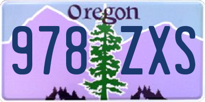 OR license plate 978ZXS