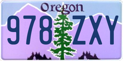 OR license plate 978ZXY
