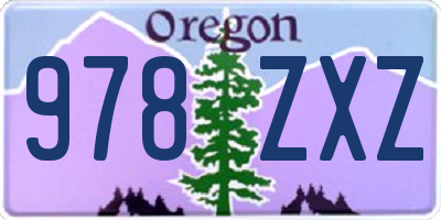 OR license plate 978ZXZ