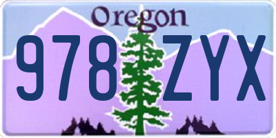 OR license plate 978ZYX