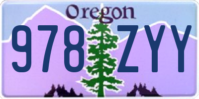 OR license plate 978ZYY