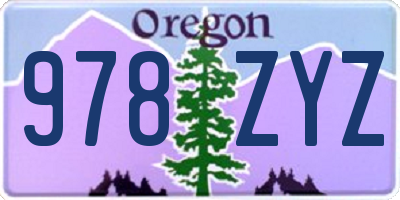 OR license plate 978ZYZ