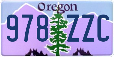 OR license plate 978ZZC