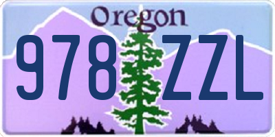 OR license plate 978ZZL