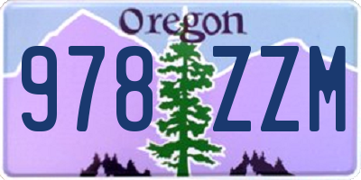 OR license plate 978ZZM