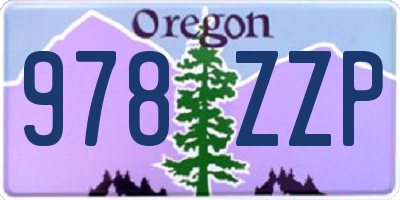 OR license plate 978ZZP