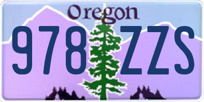 OR license plate 978ZZS
