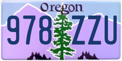 OR license plate 978ZZU