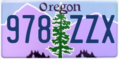 OR license plate 978ZZX