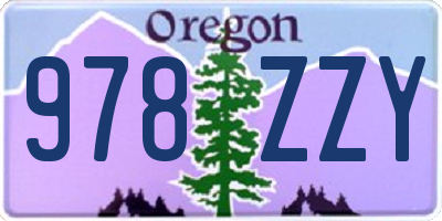 OR license plate 978ZZY