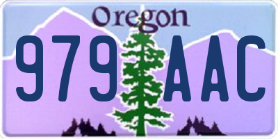 OR license plate 979AAC