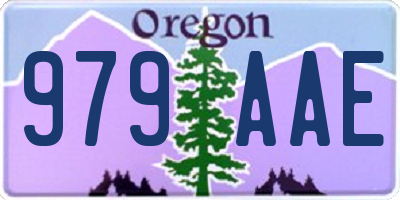 OR license plate 979AAE