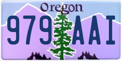 OR license plate 979AAI