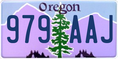 OR license plate 979AAJ