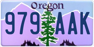 OR license plate 979AAK