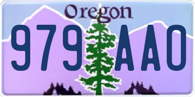 OR license plate 979AAO
