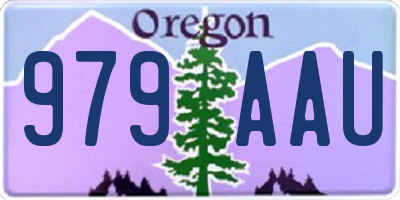 OR license plate 979AAU