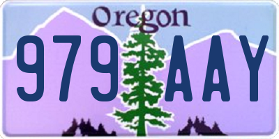 OR license plate 979AAY