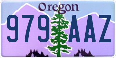 OR license plate 979AAZ
