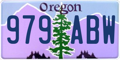 OR license plate 979ABW