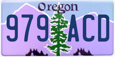 OR license plate 979ACD