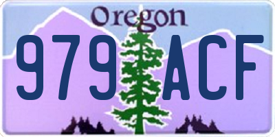OR license plate 979ACF