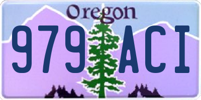OR license plate 979ACI
