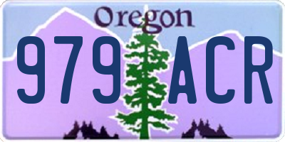 OR license plate 979ACR