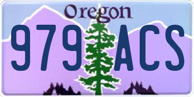 OR license plate 979ACS