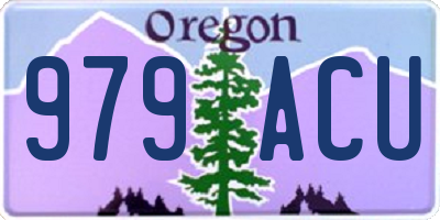 OR license plate 979ACU