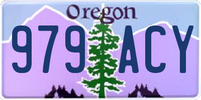 OR license plate 979ACY